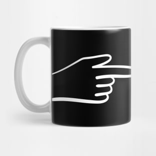 Hand Drawn Shy Touching Fingers for any Shy Kid, Girl or Guy Mug